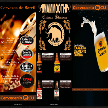 Cartas para cervecería