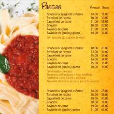 Cartas de pastas