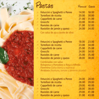 Cartas de pastas